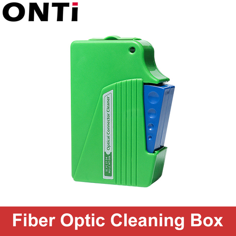 ONTi Face D'extrémité De Fiber Boîte De Nettoyage Fiber D'essuyage Outil Tresse Nettoyeur Cassette Ftth Fiber Optique Nettoyeur Outils pour SC/ST/FC ► Photo 1/6