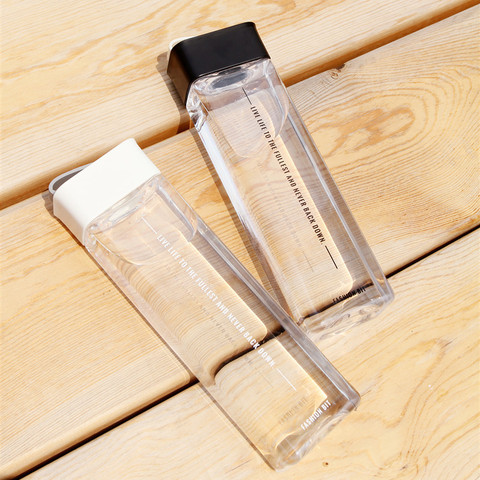 Bouteille d'eau potable carrée bouteilles de boisson portables écologiques Botellas Para Agua Bouteille Eau Gourde Sport boissons Tazas ► Photo 1/6