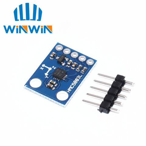 Module de magnétomètre à boussole à trois axes 3V-5V, QMC5883L ► Photo 1/2