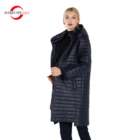 Moderne nouvelle SAGA 2022 automne femmes manteau printemps chaud longue veste Parka Femme Long manteau Femme matelassé manteau pardessus polaire doublure ► Photo 1/6