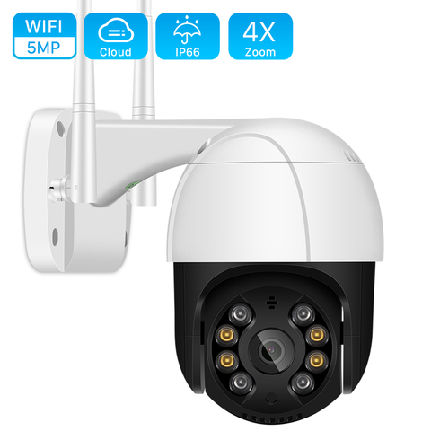 5MP Wifi PTZ caméra extérieure H.265 2MP 4X Zoom numérique Ai détection humaine WiFi caméra 1080P suivi automatique ONVIF CCTV caméra IP ► Photo 1/6