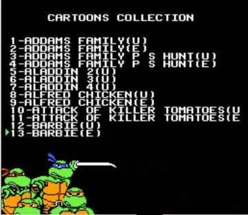 La COLLECTION de dessins animés de l'après-midi 117 en 1 cartouche de jeu pour Console NES ► Photo 1/4