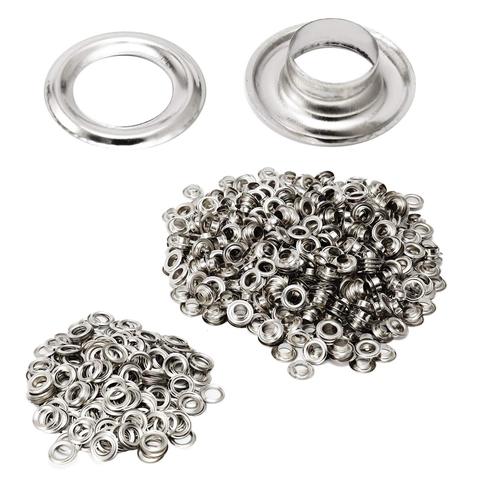 Kit d'oeillets métalliques, 1000 pièces, œillets 3mm/4mm/5mm/8mm/10mm/12mm/14mm/17mm avec rondelle pour rideaux, ceinture en toile de cuir argent or ► Photo 1/6