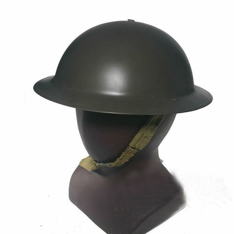 Casque en acier brodé de l'armée britannique de la seconde guerre mondiale, avec doublure brodée, casque de Doughboy, COLLECTION militaire, renaissance de guerre ► Photo 1/5