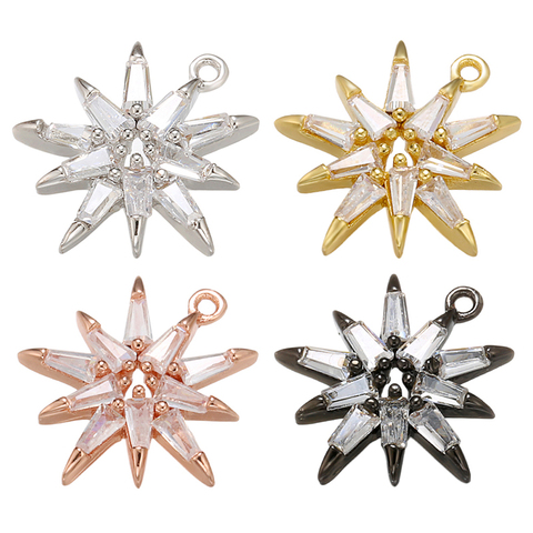 ZHUKOU-pendentif d'étoiles en laiton, pendentif multi-angle en cristal pour femmes, pendentif fait à la main, bijoux à bricoler soi-même, accessoires pour faire des découvertes de modèle: VD608 ► Photo 1/6