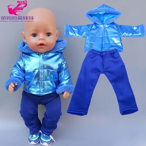 43cm nouveau-né bébé poupée à capuche manteau pour Bebe poupée vêtements 18 pouces américain OG fille poupée veste fille jouets vêtements ► Photo 1/6