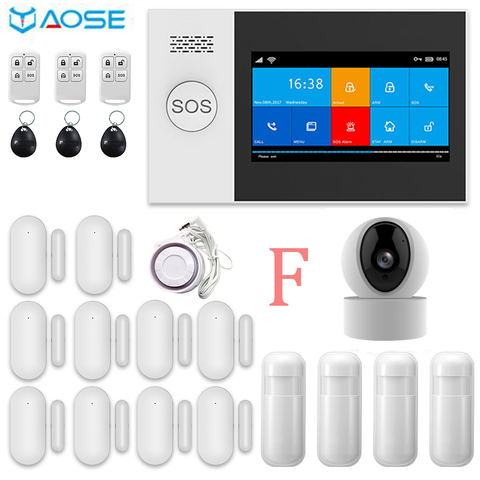 YAOSE PG-107 Wifi Gsm système d'alarme de sécurité à domicile App télécommande capteur de fenêtre avec 1080P kits de caméra alarme intelligente ► Photo 1/6