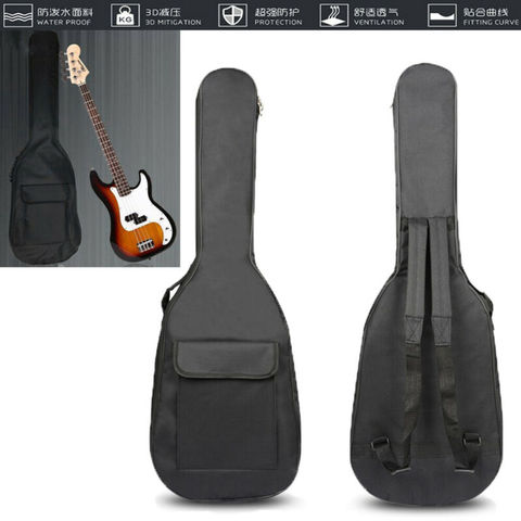 Double sangles rembourrées imperméable à l'eau électrique basse guitare sac coque souple Gig sac/ ► Photo 1/6