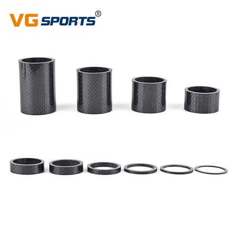 Kit d'entretoises de tige de bicyclette de rondelle de fibre de carbone pour fixer les accessoires de vtt de vélo 1mm 3mm 5mm 8mm 10mm 15mm 20mm 30mm 40mm 50mm ► Photo 1/6