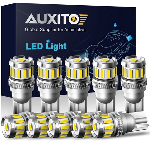 10 pièces T10 LED W5W Canbus 194 168 Auto cale dégagement lampe 6500K blanc pas d'erreur Led ampoule pour BMW Mercedes Benz VW Audi Hyundai ► Photo 1/6