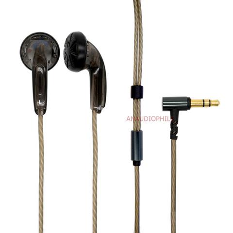 Écouteurs intra-auriculaires haut de gamme HiFi 300 Ohms écouteurs à tête plate écouteurs filaires fil plaqué argent lecteur portable DAC ► Photo 1/3