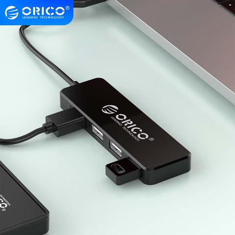 ORICO Mini USB HUB Multi 4 ports haute vitesse USB2.0 séparateur adaptateur OTG Portable pour ordinateur Portable iMac tablette accessoires ► Photo 1/6