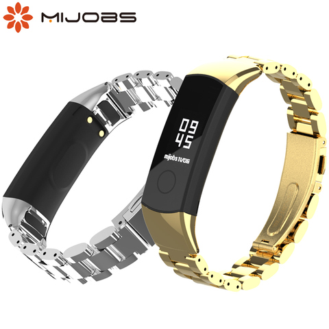 Bracelet d'honneur 5 sangle pour Bracelet d'honneur 4 Bracelet Bracelet en métal pour Huawei Honor Band 4 5 bracelets intelligents en cuir milanais ► Photo 1/6