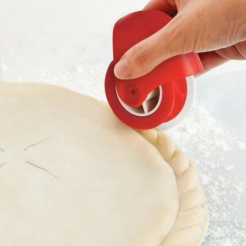 Coupe-treillis de pâtisserie Pizza, coupe-décoration de tarte, rouleau de roue en plastique ► Photo 1/6