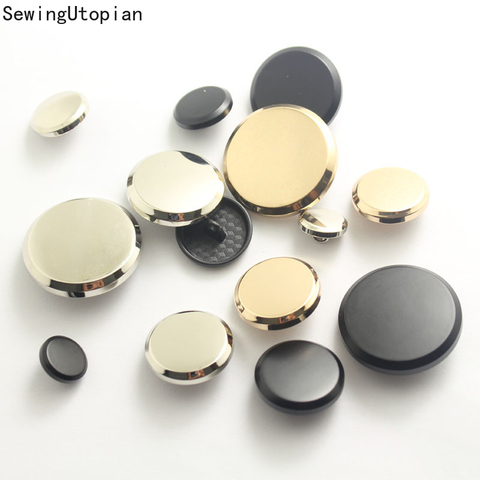 Boutons ronds à tige métallique, 10 pièces, 11.5-28MM, couture, vêtements de Scrapbooking, remplacement de mot à main, accessoires de décoration, bouton ► Photo 1/1