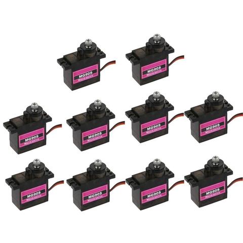 10/5 PCs MG90S Micro métal vitesse haute vitesse 9g Servo pour RC avion hélicoptère bateau voiture 4.8V- 6V voiture bateau enfants jouet accessoire nouveau ► Photo 1/6