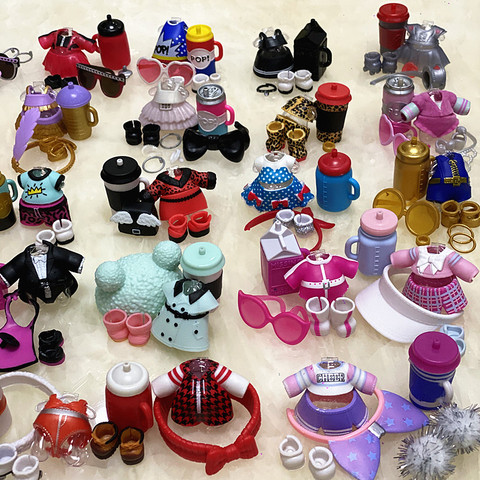 L.O.L. SURPRISE! 1 ensemble de vêtements originaux, chaussures, bouteilles, accessoires, costume pour LOL 8 cm, poupées grande sœur, jouet cadeau pour enfant ► Photo 1/6