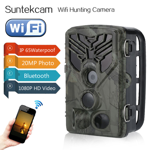 Caméra de chasse et de suivi des sentiers avec application Wifi et Bluetooth, 20mp, 1080P, Vision nocturne, prend également des photos de la faune ► Photo 1/6