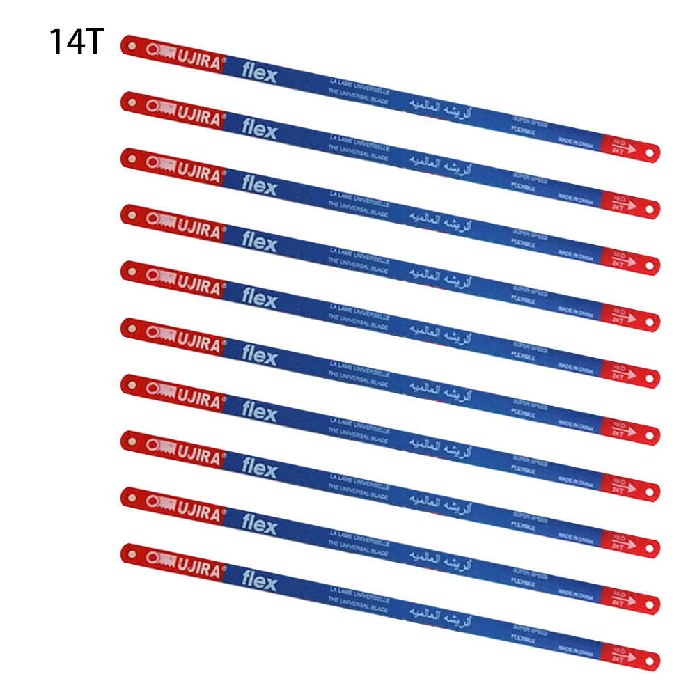 10 pièces lame de scie à métaux 300mm lames de scie à main 14T/18T/24T bi-métal pour disque de coupe de bois de viande ► Photo 1/5