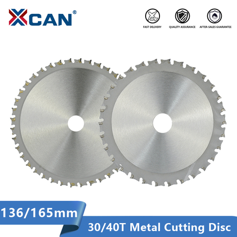 XCAN – disque de coupe en métal, lame de scie circulaire à pointe en carbure pour acier au fer 30 40T 136 165mm ► Photo 1/6