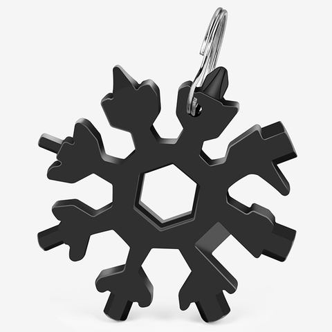 18 en 1 flocon de neige clé à neige outil clé hexagonale clé multifonction Camping en plein air survivre outils décapsuleur tournevis ► Photo 1/6