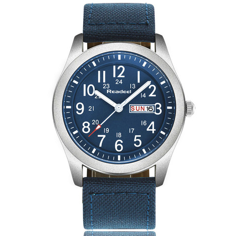 Readeel – montre-bracelet de sport pour hommes, montre-bracelet de l'armée, affichage de la semaine, mode, Camping, horloge Saat Relogio Masculino ► Photo 1/6