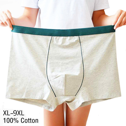 Sous-vêtements en coton pour hommes, 4 pièces/lot, grande taille 9XL, sous-vêtements masculins, caleçons respirants sans couture, culottes de famille Sexy, Boxer masculin ► Photo 1/6