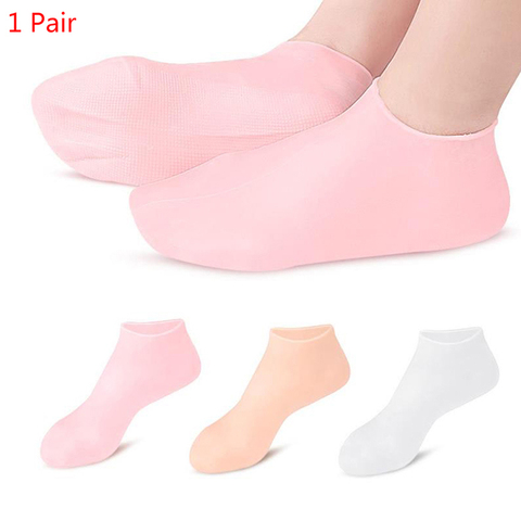 1 paire pieds soins chaussettes Spa usage domestique nouveau Silicone hydratant Gel talon chaussettes fissuré pied soins de la peau protecteurs Anti fissuration ► Photo 1/6