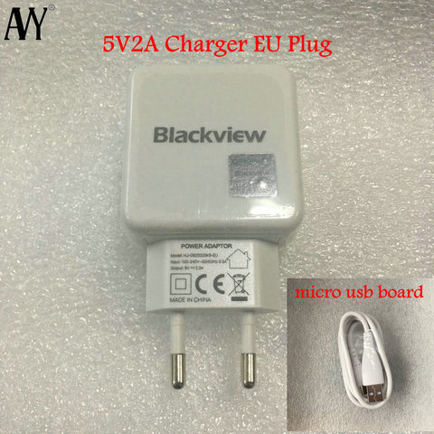 AVY – chargeur de voyage pour Blackview BV6000 BV10000 BV5800 A20, connecteur de prise ue A60 Pro, câble Micro USB ► Photo 1/4