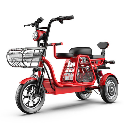 Tricycle électrique adulte trois roues vélos électriques 500W 48V 120KM vélo électrique puissant avec batterie amovible ► Photo 1/6
