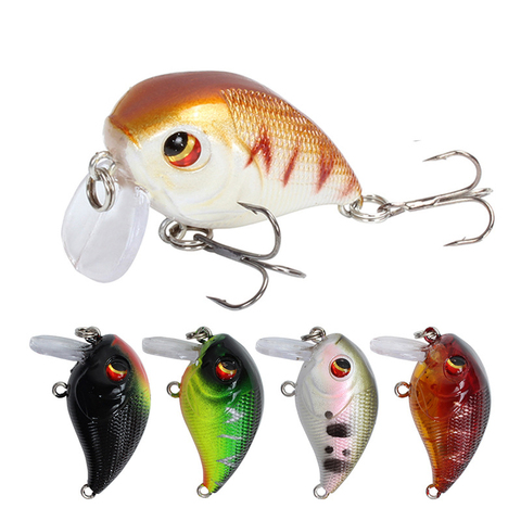 Mini appât dur artificiel pour la pêche en surface, leurre pour attraper des poissons comme les ménés, les truites, les bars et les carpes, Crankbait, 4.5cm, 7.4g ► Photo 1/6