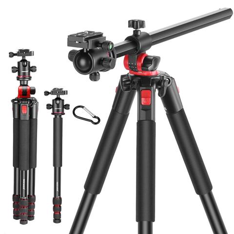 Neewer 184cm aluminium caméra trépied monopode, 360 degrés rotatif colonne centrale pour DSLR caméra vidéo caméscope voyage et travail ► Photo 1/6