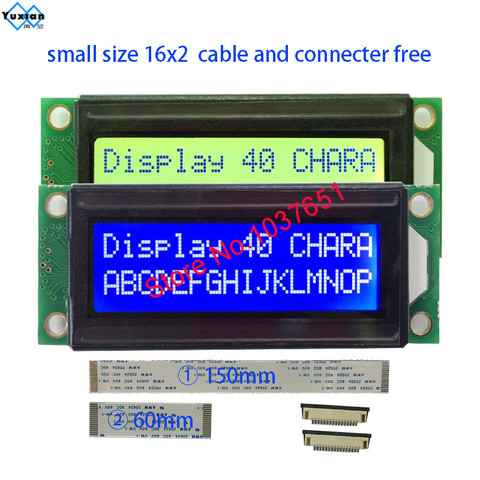 Module d'affichage LCD, petit format, 1602 16x2, bleu vert, LC1629 HD44780, au lieu de OM16213, FMA16213, PC1602-K ► Photo 1/6