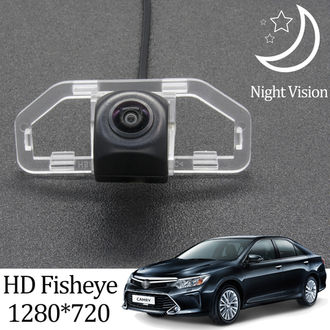 Owtosin – caméra de vue arrière HD 1280x720 Fisheye, pour Toyota Camry XV50 2012 2013 2014 2015 2016, accessoires de stationnement arrière ► Photo 1/6