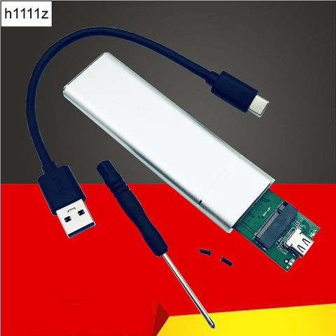 Boîtier de disque dur Mobile USB 3.1 vers M.2 NGFF SSD, adaptateur carte, SATA, USB 3.1 2230/2242/2260/2280 m2 ► Photo 1/6