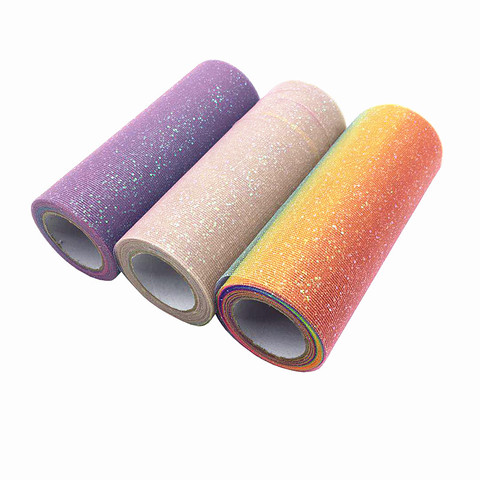 Rouleau de Tulle Organza en rouleau, couleur arc-en-ciel, couleur rouge, couleur rouge, tissu, décoration Tutu, jupe de fille, fête prénatale, mariage, 10 Yards ou 15cm ► Photo 1/6