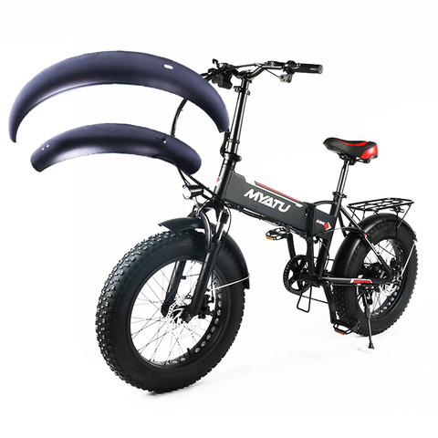 20 pouces Snowboard vélo électrique garde-boue e-bike aile 20x4.0 gros pneu pliant vélo garde-boue fer robuste Durable garde-boue costume ► Photo 1/6