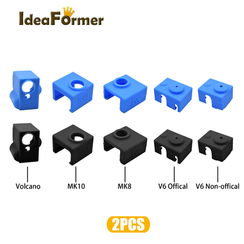 2 pièces/lot V6 MK7 MK8 MK9 MK10 Volnaco Silicone chaussette isolation chaussette Support V6 j-head volcan j-head MK8 MK9 MK10 extrudeuse ► Photo 1/6