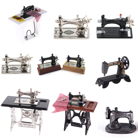 Multi Styles enfants maison de poupée décor Miniature meubles Machine à coudre fil ciseaux accessoires pour poupées maison jouets pour les filles ► Photo 1/6