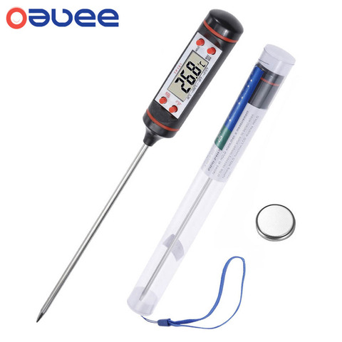 Thermomètre électronique numérique pour BBQ, lecture instantanée, four, outils, sonde, pour usage domestique, longue sonde,-50 à 300 °c ► Photo 1/6