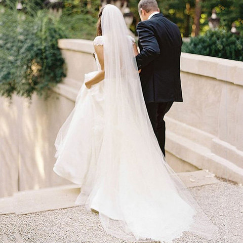 Voiles de mariée en Tulle blanc transparent ivoire, mariage cathédrale pour mariée, 1996-2, 11059 ► Photo 1/4