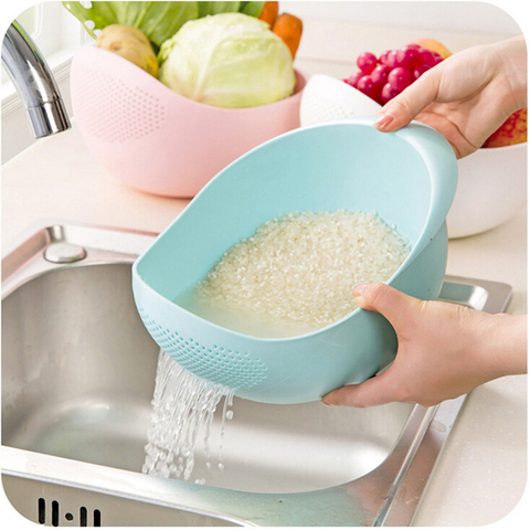 Nettoyeur de riz panier de riz lavage servir passoire passoire bassin de riz lavabo fruits légumes outils de cuisson aide de cuisine ► Photo 1/6