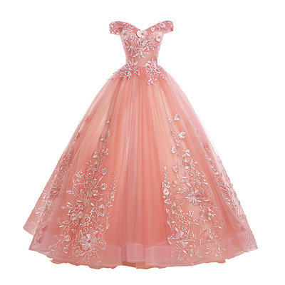 Gryffon Quinceanera robes fête bal dentelle broderie hors de l'épaule robe de bal 5 couleurs Quinceanera robe grande taille ► Photo 1/6