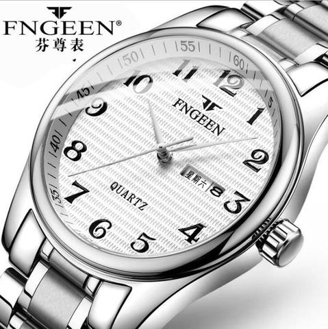 FNGEEN Brand Mens Watches Stainless Steel Waterproof Man Watch Quartz Sport Watches Digital Date Week Male Clock Reloj Hombre ► Photo 1/6