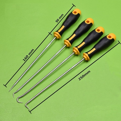 Profession Durable 4 pièces Durable crochet de voiture joint d'étanchéité joint torique décapant Pick Set outils voiture crochet artisanat outils à main décapant Pick ensemble ► Photo 1/6