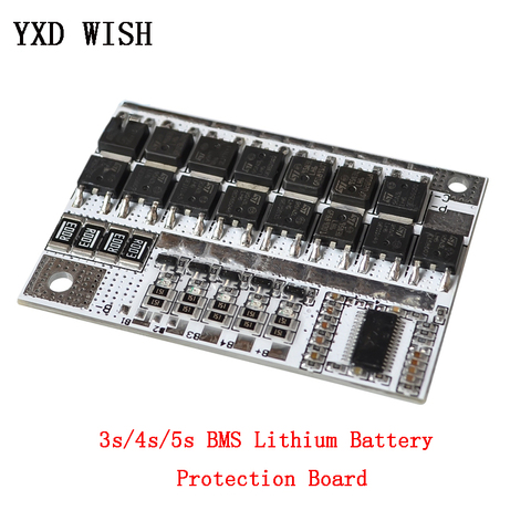 Circuit imprimé de Protection de batterie au Lithium ternaire, Bms 3s/4s/5s Li-ion Lmo 12V 16.8V 21V 3.7V 100a, charge d'équilibre li-polymère ► Photo 1/3