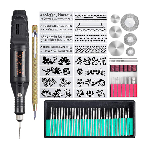 Graveur électrique rotatif Mini Kit de stylo de gravure pour métal verre céramique bijoux bricolage sculpture sur bois outil brûlant Mini stylo Cutter ► Photo 1/6