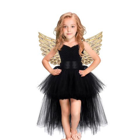 Halloween licorne princesse robe fête d'anniversaire Cosplay ange robes enfants maille Tutu jupe rose dentelle fronde Costume pour les filles ► Photo 1/6