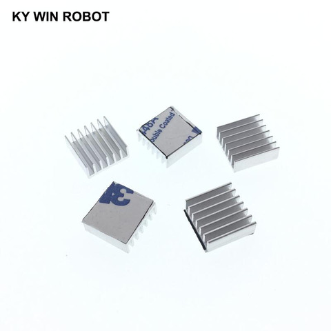 Radiateur adhésif en aluminium, Mini dissipateur de chaleur, refroidisseur pour imprimante 3D, pilote de moteur pas à pas, VGA RAM LED IC, 14x14x6mm, 5 pièces ► Photo 1/6