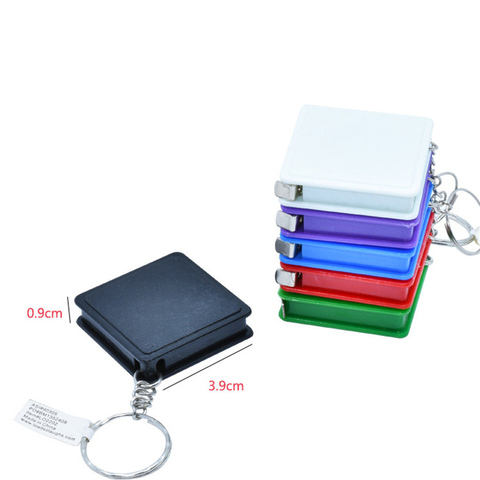 Mini-mètre à ruban avec porte-clés, règle rétractable Portable en plastique, centimètres/pouce, 1 pièces ► Photo 1/6